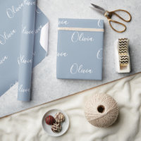 Elegante de Nome Personalizado do Dusty Blue