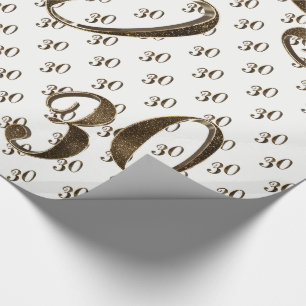 Papel De Presente Elegante de Tipografia de Casamento de 30 Pearl