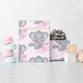 Papel De Presente Elegante elefante em aquarela