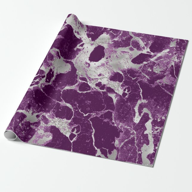 Papel De Presente Elegante Estilo Violeta Roxo Padrão Abstrato (Desenrolado)