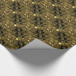 Papel De Presente Elegante Fleur Real Barroco Elegante
