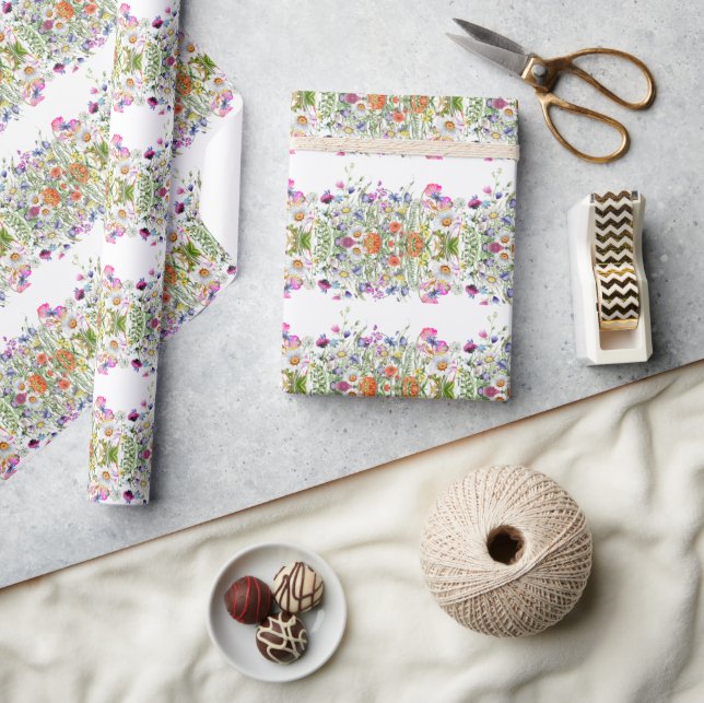 Papel De Presente Elegante flor de dázia moderna (Artesanato)