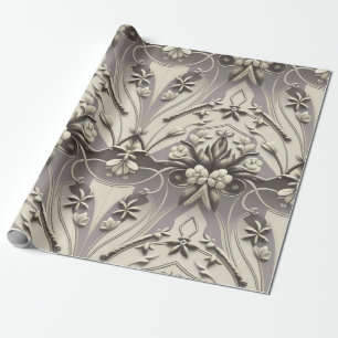 Papel De Presente Elegante Floral