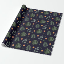 Elegante Floral Botânico em Aquarela Azul Marinho