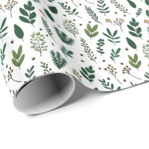 Elegante Folhagem Botânica & Frutas
