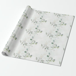 Papel De Presente Elegante folhagem de Eucalipto