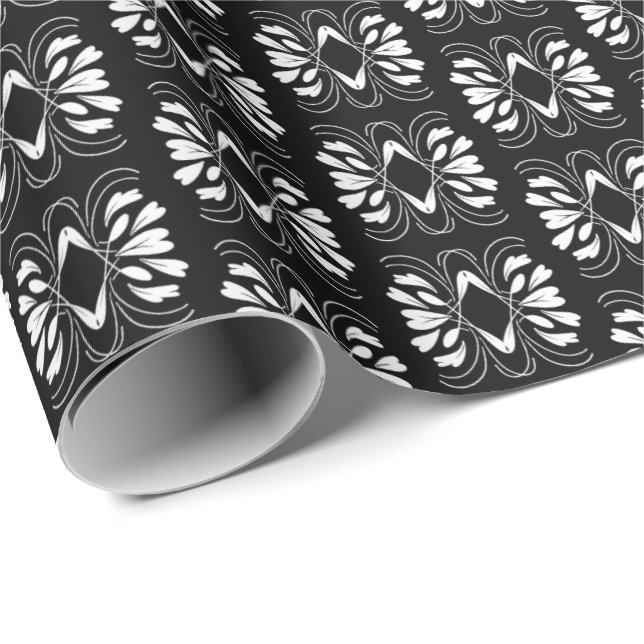 Papel De Presente Elegante - Glam Black and White Flair All Occastio (Ponta do rolo)