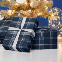 Elegante Grade Naval Prateado Padrão Xadrez Slate