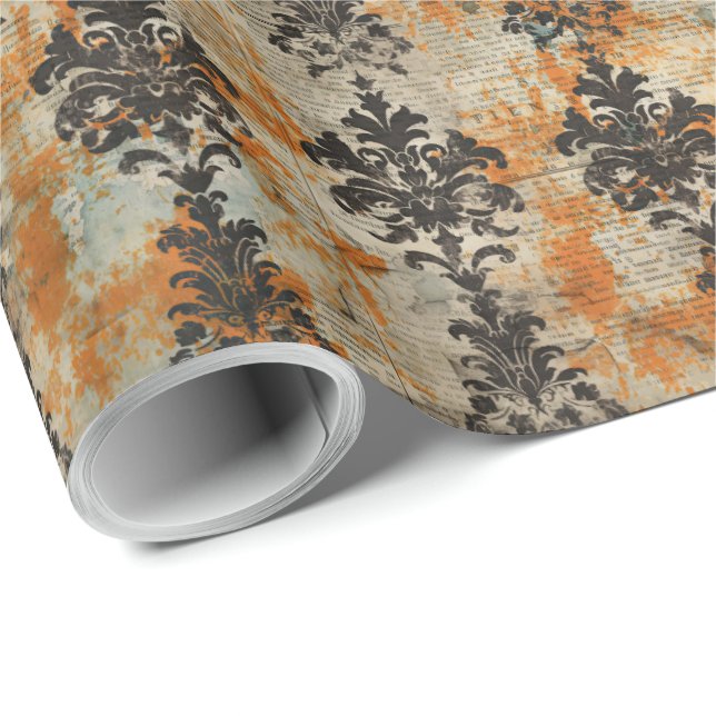 Papel De Presente Elegante Halloween Toile (Ponta do rolo)