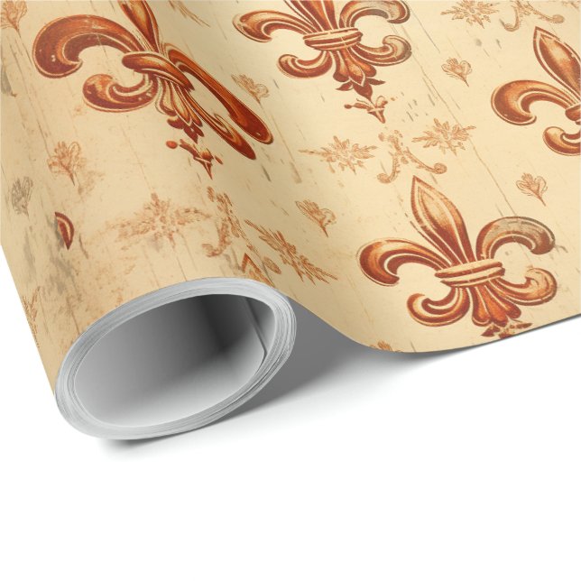 Papel De Presente Elegante Laranja de Halloween (Ponta do rolo)