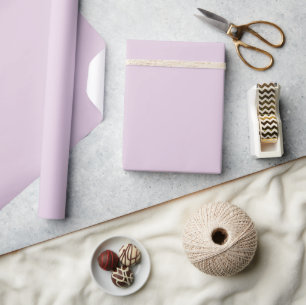 Papel De Presente Elegante Minimalista Tistelo Roxo Pálido Sólido Si