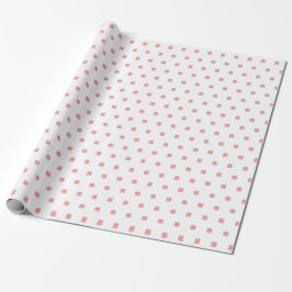 Papel De Presente Elegante Moderno Padrão de Trevo da Sorte Rosa Fes