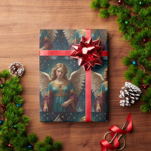 Papel De Presente Elegante Natais vintages Angel