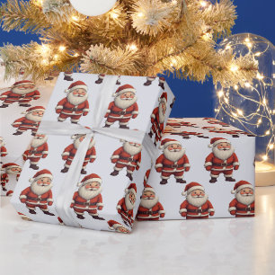Papel De Presente Elegante Natal Papai Noel Festa de Natal