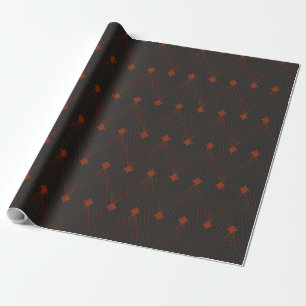 Papel De Presente Elegante Natal simples preto e vermelho 