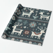 Elegante Nórdico Reindeer Patterno