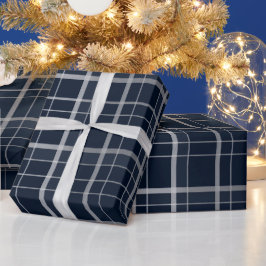 Papel De Presente Elegante padrão xadrez em grade de aço luxuoso pra