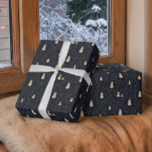 Elegante Papai Noel Vintage Azul Marinho e Creme