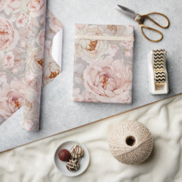 Papel De Presente Elegante Peony Wraping Paper