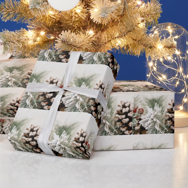 Papel De Presente Elegante Pine 2025 Ano Novo Ano do Ano-Novo (Feriados)