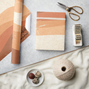 Papel De Presente Elegante profissional Terracotta Boho Wrapping Pap