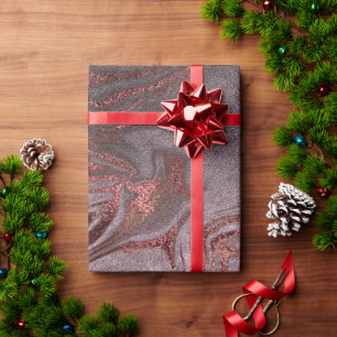 Papel De Presente Elegante rosa de cobre de ouro roxo, aparência ele