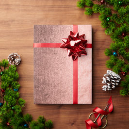 Papel De Presente Elegante rosa de cobre moderno metálico