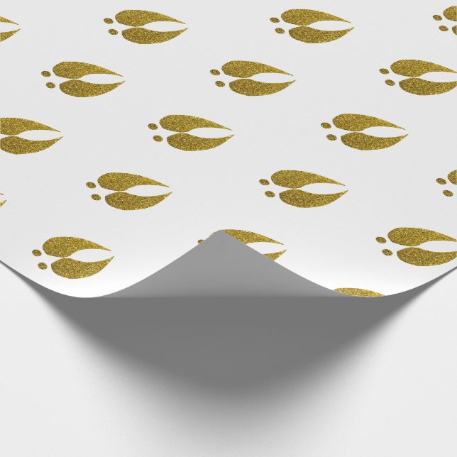 Papel De Presente Elegante Russo e Rastreamento Dourado da Largura d (Ponta)