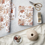 Papel De Presente Elegante terracotta Folha de papel floral<br><div class="desc">O legante cai no papel floral de embrulho. Excelente para embrulhar presentes e decorar para um chá de fraldas de queda ou para um casamento</div>