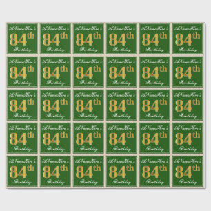Papel De Presente Elegante, verde, aniversário do ouro do falso 84t