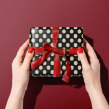 Elegante Vintage Retrô Preto E Branco Bolinhas