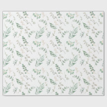 Elegante White Watercolor Floral Eucalyptus