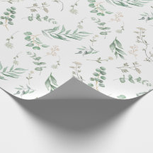 Elegante White Watercolor Floral Eucalyptus