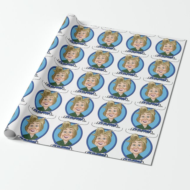 Papel De Presente Eleição De Hilary Clinton 2016 (Desenrolado)