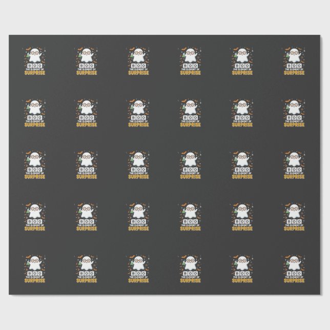 Papel De Presente Elemento de Surpresa de Fantasma do Boo do Hallowe (Aberto)