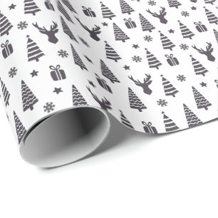 Papel De Presente Elementos de Natal Elegantes Modernos Presente