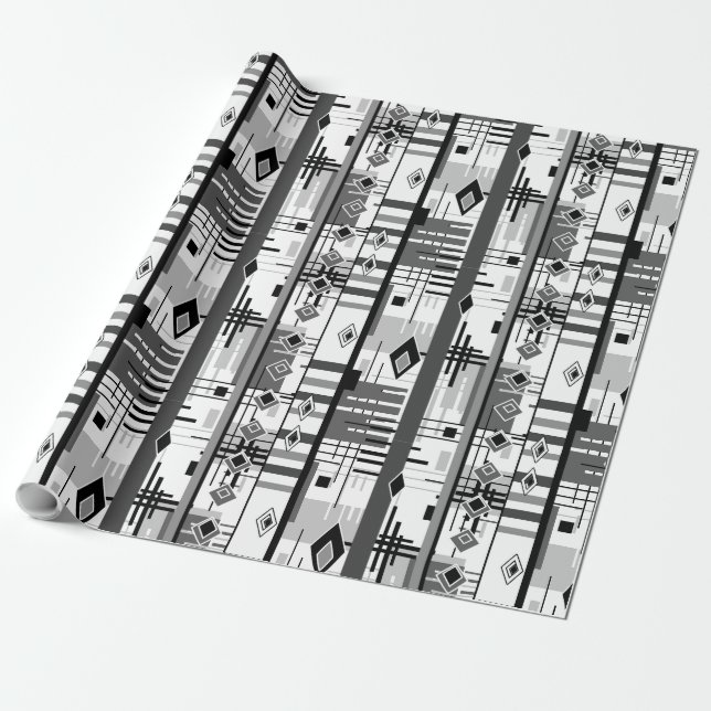 Papel De Presente elementos geométricos abstrato modernos do ornamen (Desenrolado)