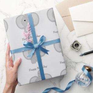 Papel De Presente Elephant Birthday