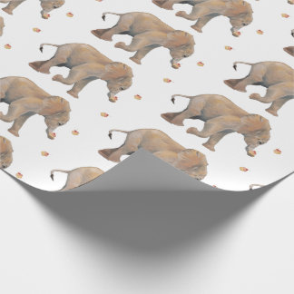 Papel De Presente Elephant with cupcakes XL gift wrap
