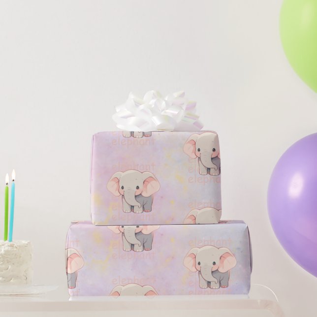Papel De Presente #Elephant's Wrapping Paper (Presentes para festas)