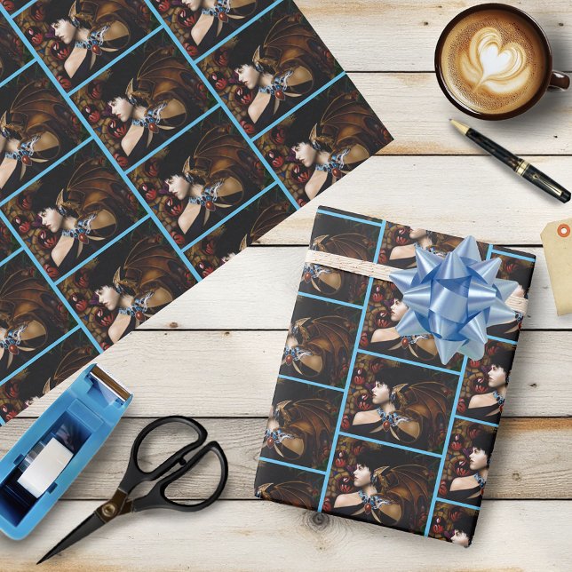 Papel De Presente Elf Dragon Butterfly Fantasy (Criador carregado)