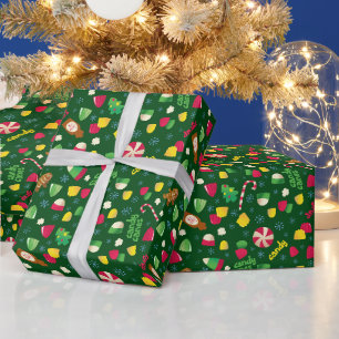 Papel De Presente Elf, o padrão de doces do filme