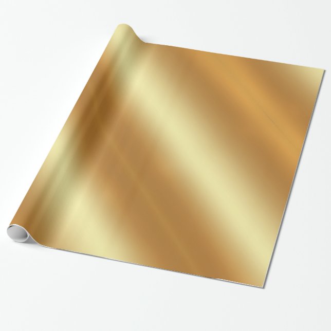 Papel De Presente Elite Dourada Parece Elegante Ouro moderno Glossy  (Desenrolado)