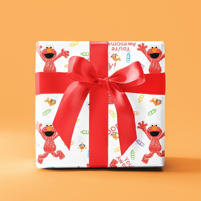 Papel De Presente Elmo Crayon Pattern (Wrapped gift)