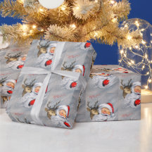 Embalagem da parte da rena dos Papais noeis de ret