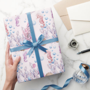 Papel De Presente Embalagem de festas em forma de maré de praia em m