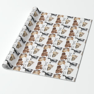 Papel De Presente Embalagem de gatos, Encapsulamento de gatos engraç