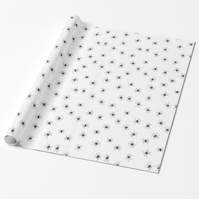 Papel De Presente embalagem para presente de aranhas assustadoras, p (Desenrolado)