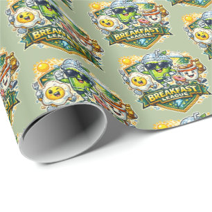 Papel De Presente Emblema da Liga do Café da Manhã