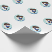 Emblema de desenho animado do Super Pai